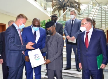 UFCL encontra o vice-presidente durante a visita da delegação russa à Nigéria